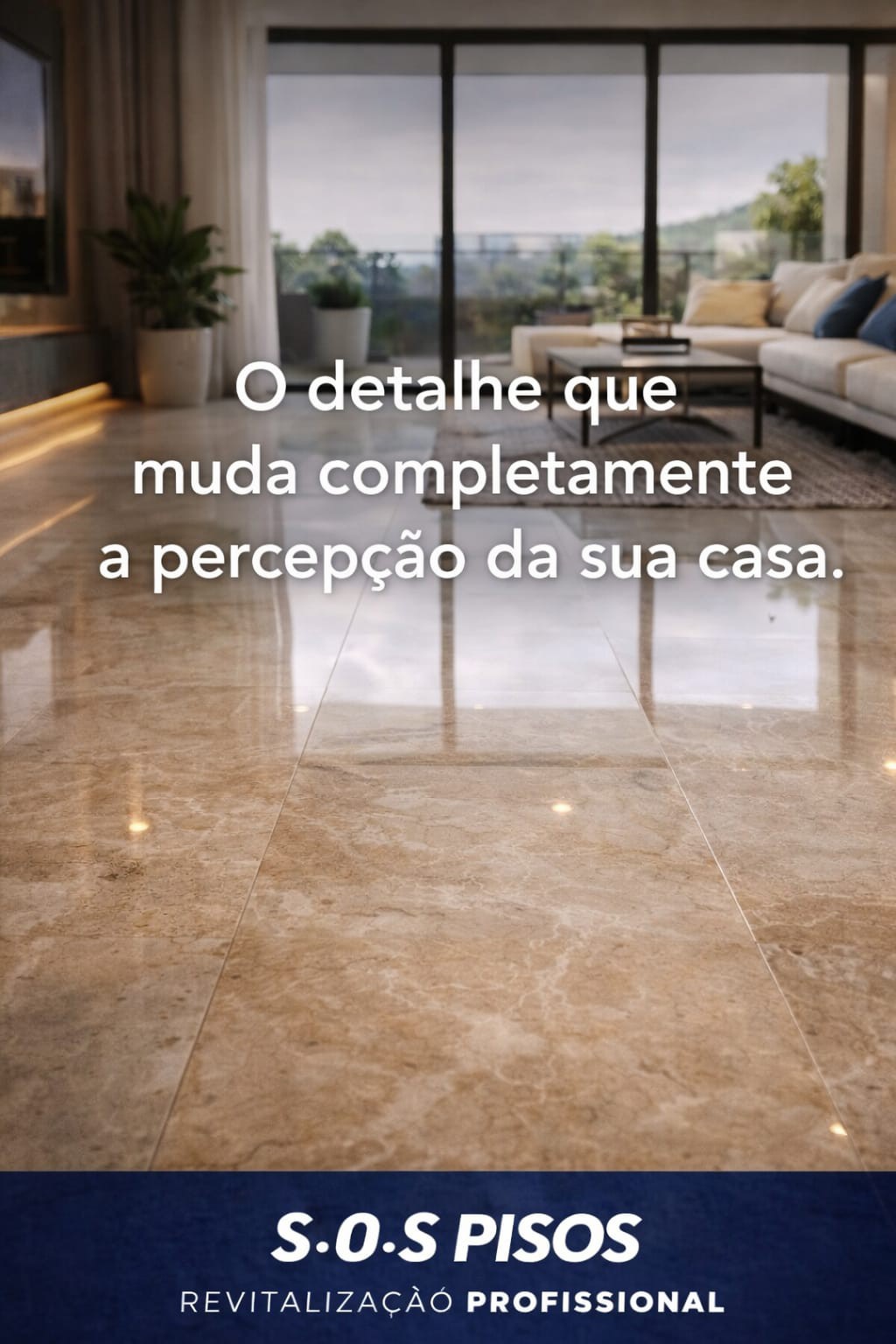 Piso revitalizado em ambiente residencial pela SOS Pisos